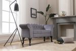 Loveseat Small Sofa Small Mini Room Couch Two-Seater Sofafor Small Space Office Studio Apartment Bedroom; GREY