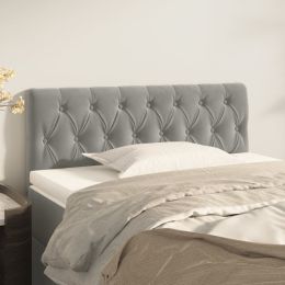 Headboard Light Gray 39.4"x2.8"x30.7"/34.6" Velvet