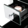 2 -Drawer Mirrored Nightstand, Modern End Table for Bedroom, Living Room, Silverr XH