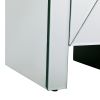 2 -Drawer Mirrored Nightstand, Modern End Table for Bedroom, Living Room, Silverr XH