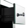 2 -Drawer Mirrored Nightstand, Modern End Table for Bedroom, Living Room, Silverr XH