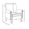Mid-Century Modern Accent Chair; Linen Armchair w/Tufted Back/Wood Legs; Upholstered Lounge Arm Chair Single Sofa for Living Room Bedroom; Beige