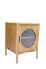 1 Door nightstand; Bamboo Mid Century Modern Nightstand; Bedside Table Accent End Table Side Table for Bedroom; Living Room; Natural