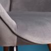 Modern Wingback Accent Armchair Living Room Tufted Velvet Upholstery; DARK GREY