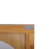 1 Door nightstand; Bamboo Mid Century Modern Nightstand; Bedside Table Accent End Table Side Table for Bedroom; Living Room; Natural