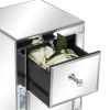 FCH Mirrored Nightstand; Silver Side/End Table for Living Room Bedroom