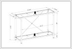Acrylic Glass Side Table; Chrome Sofa Table; Console Table for Living Room&amp; Bedroom
