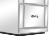 FCH Mirrored Nightstand; Silver Side/End Table for Living Room Bedroom