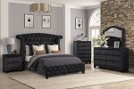 Sophia Night Stand In Color Black Made With Wood