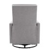 Modern Upholstered Rocker Nursery Chair Plush Seating Glider Swivel Recliner Chair; Gray