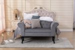 Loveseat Small Sofa Small Mini Room Couch Two-Seater Sofafor Small Space Office Studio Apartment Bedroom; GREY