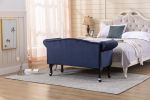 Loveseat Small Sofa Small Mini Room Couch Two-Seater Sofafor Small Space Office Studio Apartment Bedroom; DARK BLUE