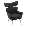 COOLMORE Fish Tail Accent Chair Leisure Single Chair With Golden Feet