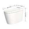 Smart Toilet U-Shaped LED Light Automatic Flush with Remote Control/Foot Sensor/Night Light