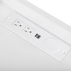 Nightstand with 2 Drawers; USB Charging Ports; Wireless Charging and Remote Control LED Light-White