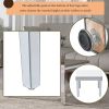 ON-TREND Fashionable Modern Glass Mirrored Coffee Table; Easy Assembly Cocktail Table with Crystal Design and Adjustable Height Legs; Silver