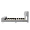 Queen Size Upholstery Platform Bed with Storage Headboard and Footboard,Support Legs