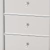 23.62" Tall 3- Drawer Mirrored Accent Chest; Modern Mirrored Nightstand with Drawers; 3-Drawer End Table for Living Room