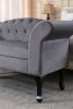 Loveseat Small Sofa Small Mini Room Couch Two-Seater Sofafor Small Space Office Studio Apartment Bedroom; GREY
