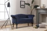 Loveseat Small Sofa Small Mini Room Couch Two-Seater Sofafor Small Space Office Studio Apartment Bedroom; DARK BLUE