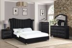 Sophia Night Stand In Color Black Made With Wood