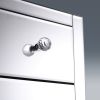3-Drawer Mirrored Nightstand, Modern End Table for Bedroom, Living Room, Silver