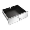 FCH MDF Mirror Surface Full Glass Three-Pump Computer Desk Silver