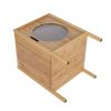 1 Door nightstand; Bamboo Mid Century Modern Nightstand; Bedside Table Accent End Table Side Table for Bedroom; Living Room; Natural