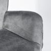 Modern Wingback Accent Armchair Living Room Tufted Velvet Upholstery; DARK GREY