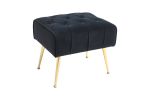 Modern Accent Chair with Ottoman; Comfy Armchair for Living Room; Bedroom; Apartment; Office (Black)