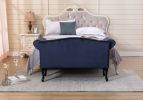 Loveseat Small Sofa Small Mini Room Couch Two-Seater Sofafor Small Space Office Studio Apartment Bedroom; DARK BLUE