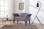 Loveseat Small Sofa Small Mini Room Couch Two-Seater Sofafor Small Space Office Studio Apartment Bedroom; GREY
