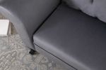 Loveseat Small Sofa Small Mini Room Couch Two-Seater Sofafor Small Space Office Studio Apartment Bedroom; GREY