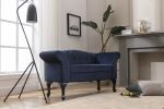 Loveseat Small Sofa Small Mini Room Couch Two-Seater Sofafor Small Space Office Studio Apartment Bedroom; DARK BLUE
