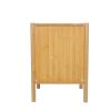 1 Door nightstand; Bamboo Mid Century Modern Nightstand; Bedside Table Accent End Table Side Table for Bedroom; Living Room; Natural