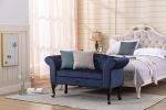 Loveseat Small Sofa Small Mini Room Couch Two-Seater Sofafor Small Space Office Studio Apartment Bedroom; DARK BLUE