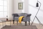 Loveseat Small Sofa Small Mini Room Couch Two-Seater Sofafor Small Space Office Studio Apartment Bedroom; GREY