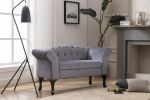 Loveseat Small Sofa Small Mini Room Couch Two-Seater Sofafor Small Space Office Studio Apartment Bedroom; GREY