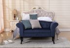 Loveseat Small Sofa Small Mini Room Couch Two-Seater Sofafor Small Space Office Studio Apartment Bedroom; DARK BLUE