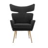 COOLMORE Fish Tail Accent Chair Leisure Single Chair With Golden Feet