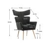 COOLMORE Fish Tail Accent Chair Leisure Single Chair With Golden Feet