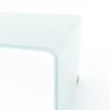 39.37 inch Whole Tempered Glass Tea Table Coffee Table; Table for Living Room; White