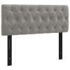 Headboard Light Gray 39.4"x2.8"x30.7"/34.6" Velvet