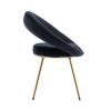 Black Velvet Modern accent/Conversation Lounge Chair With Gold Plated Legs; unique appearance; Suitable For Office; Lounge; Living Room; set of 2