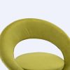Olive Green Velvet Modern accent/Conversation Lounge Chair With Gold Plated Legs; unique appearance; Suitable For Office; Lounge; Living Room