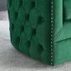 COCO 31.5&quot;W Velvet Swivel Accent Chair-Green