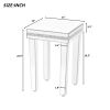 ON-TREND Fashionable Modern Glass Mirrored Side Table; Easy Assembly End Table with Crystal Design and Adjustable Height Legs; Silver