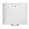 Nightstand with 2 Drawers; USB Charging Ports; Wireless Charging and Remote Control LED Light-White