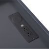 Nightstand with 2 Drawers; USB Charging Ports; Wireless Charging and Remote Control LED Light-Dark Gray
