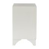 Glamourous Bedroom 1pc Nightstand Pearl White Metallic Finish Silver Glitter Trim Wooden furniture